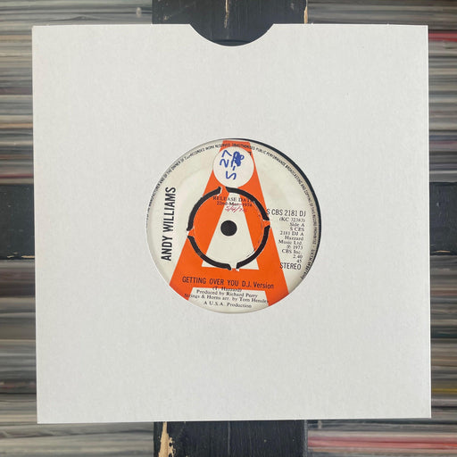 Andy Williams - Getting Over You - 7" Vinyl 11.08.23. This is a product listing from Released Records Leeds, specialists in new, rare & preloved vinyl records.