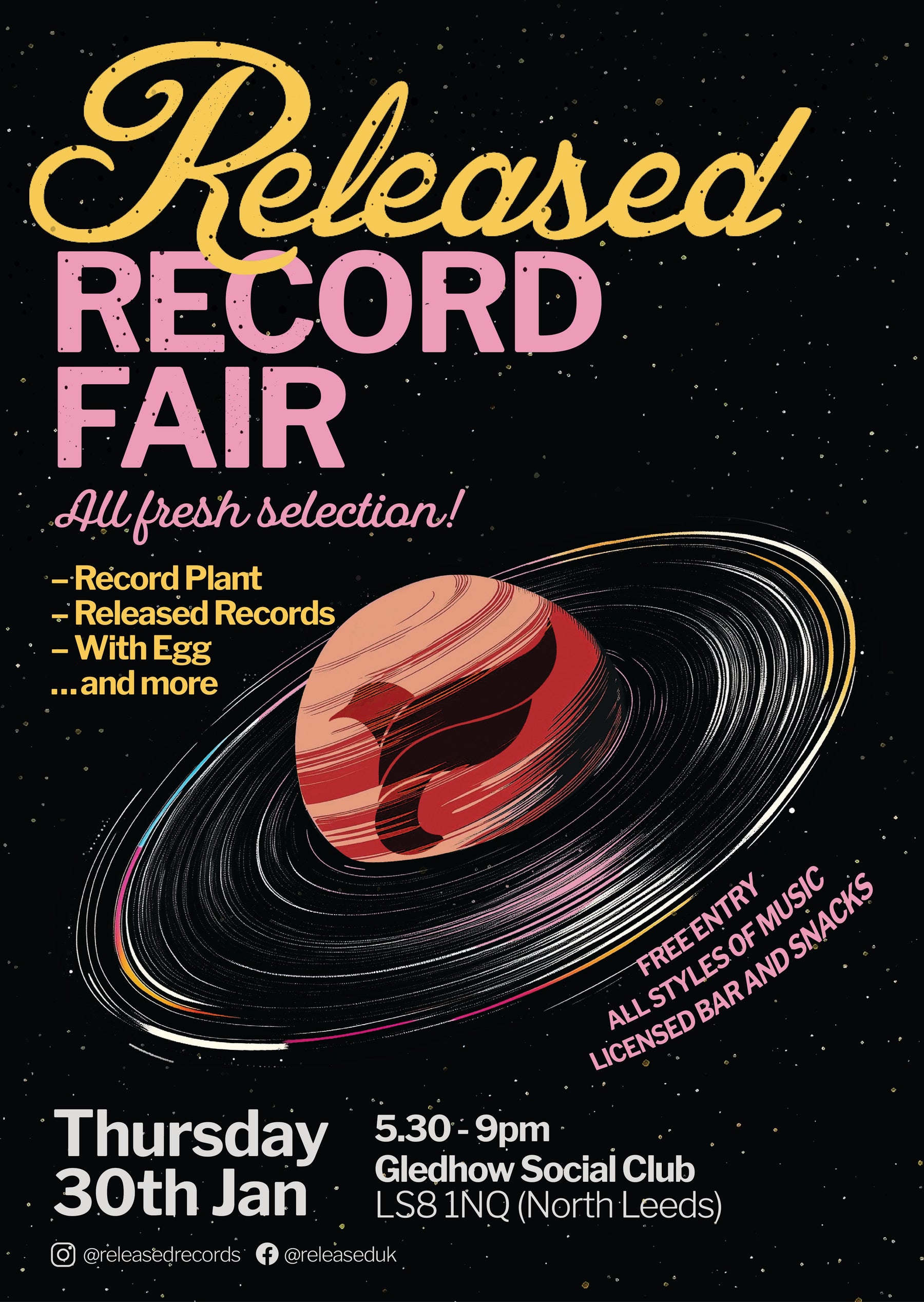 Released 'Evening' Record Fair - Jan 30th