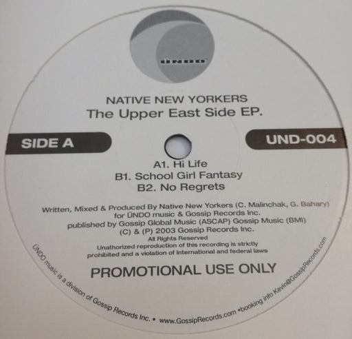 Native New Yorkers : The Upper East Side EP. (12", EP, Promo)