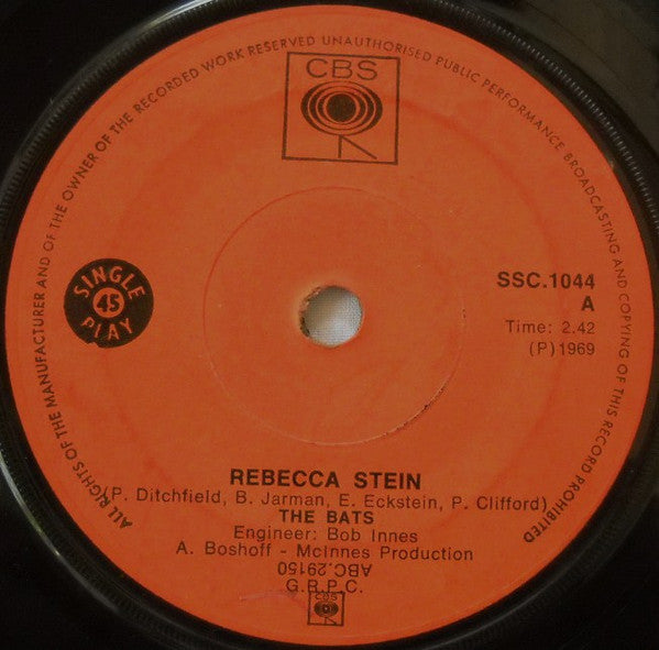 Bats : Rebecca Stein / Are You A Sad Girl (7", Single)