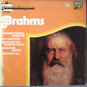 Johannes Brahms, Ernest Ansermet, Julius Katchen, Josef Krips, Pierre Monteux, Fritz Reiner, Helen Watts, Vienna Philharmonic Orchestra*, London Symphony Orchestra, L'Orchestre De La Suisse Romande : Brahms Academic Festival Overture Alto Rhapsody Variations On A Theme By Haydn Hungarian Dances Symphony No.1 (2xLP, Comp)