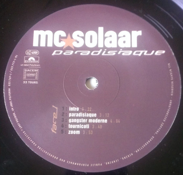 MC Solaar : Paradisiaque (2xLP, Album)