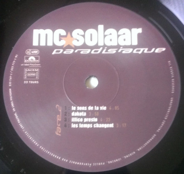 MC Solaar : Paradisiaque (2xLP, Album)