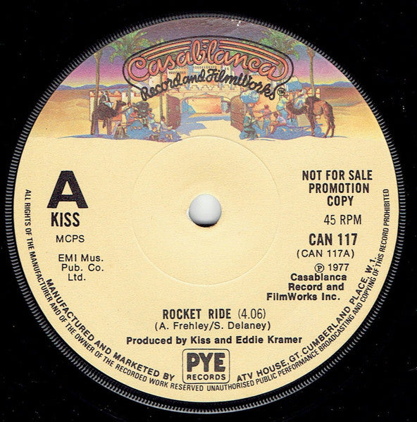 Kiss : Rocket Ride (7", Single, Promo)
