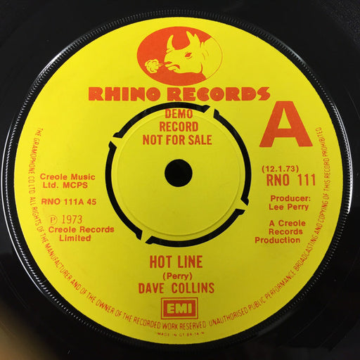 Dave Collins (3) : Hot Line (7", Single, Promo)