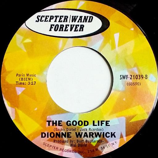 Dionne Warwick : Wives and Lovers / The Good Life (7", Single)