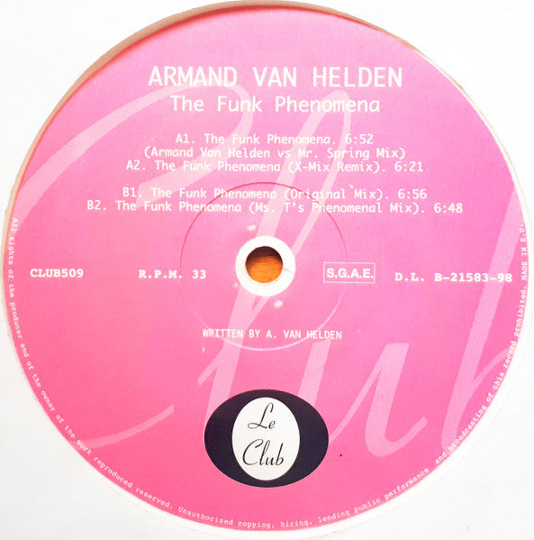 Armand Van Helden : The Funk Phenomena (12", Whi)