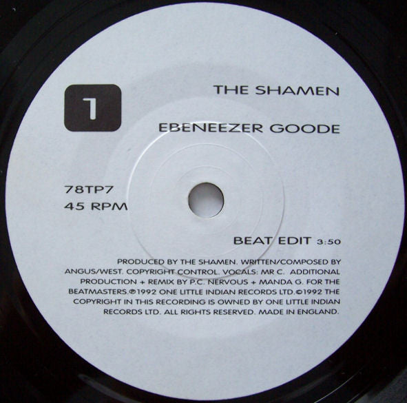 The Shamen : Ebeneezer Goode (7", Single)