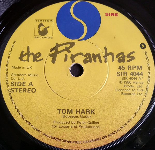 The Piranhas : Tom Hark (7", Single)