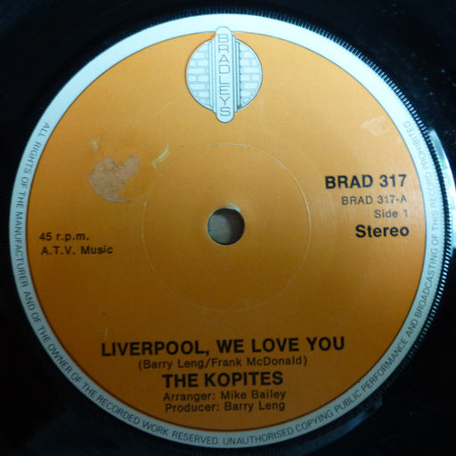 The Kopites : Liverpool, We Love You (7", Single, Sol)