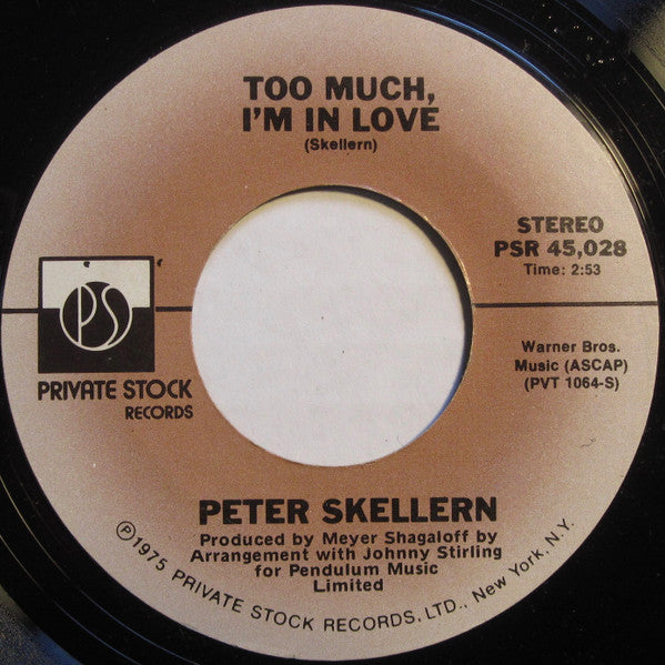 Peter Skellern : Hold On To Love / Too Much, I'm In Love (7", Single)
