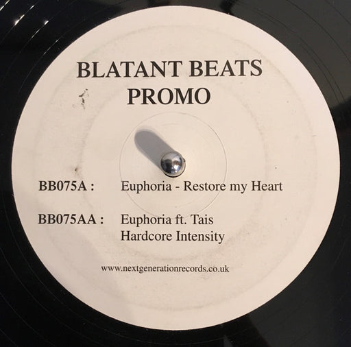 Euphoria (2) : Restore My Heart / Hardcore Intensity (12", Promo)