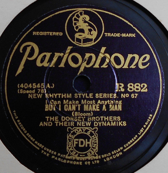 The Dorsey Brothers And Their New Dynamiks / Chocolate Dandies* : But I Can't Make A Man / Goodbye Blues (Shellac, 10")