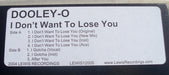 Dooley O : I Don't Wanna Lose You (12", Promo, W/Lbl)