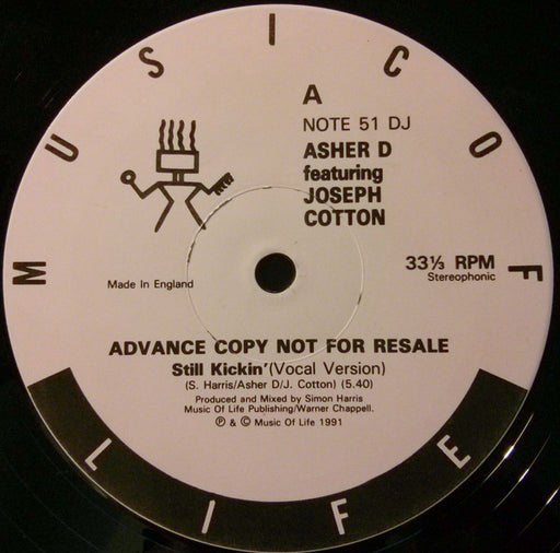 Asher D (2) Featuring Joseph Cotton : Still Kickin' (12", Promo)