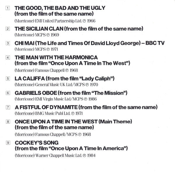 Ennio Morricone : Film Music By Ennio Morricone (CD, Comp)