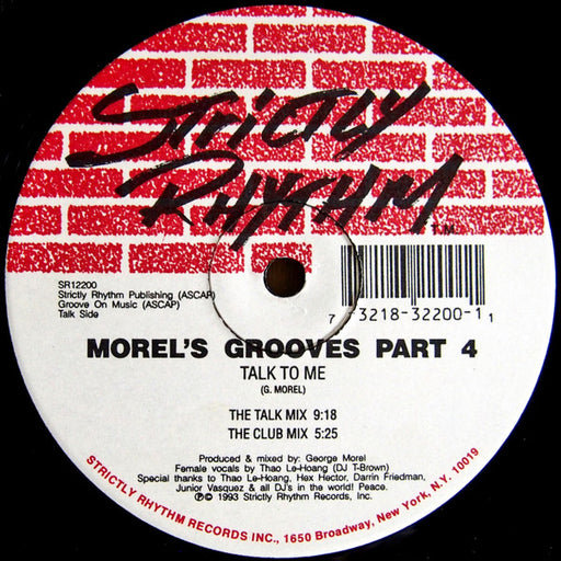 George Morel : Morel's Grooves Part 4 (12")