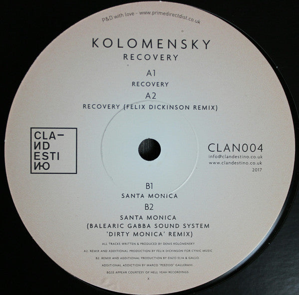Kolomensky : Recovery (12")