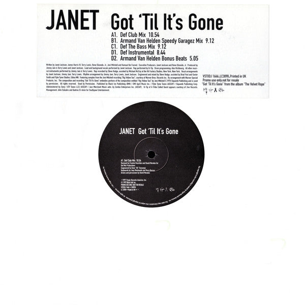 Janet* : Got 'Til It's Gone (2x12", Promo)