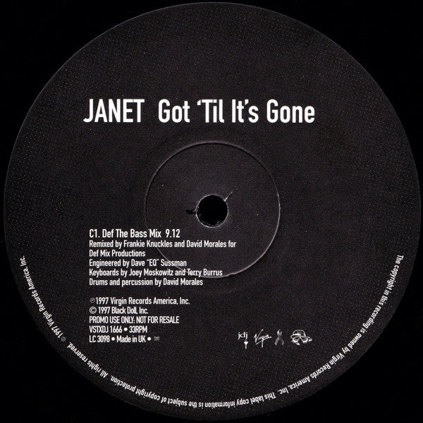 Janet* : Got 'Til It's Gone (2x12", Promo)