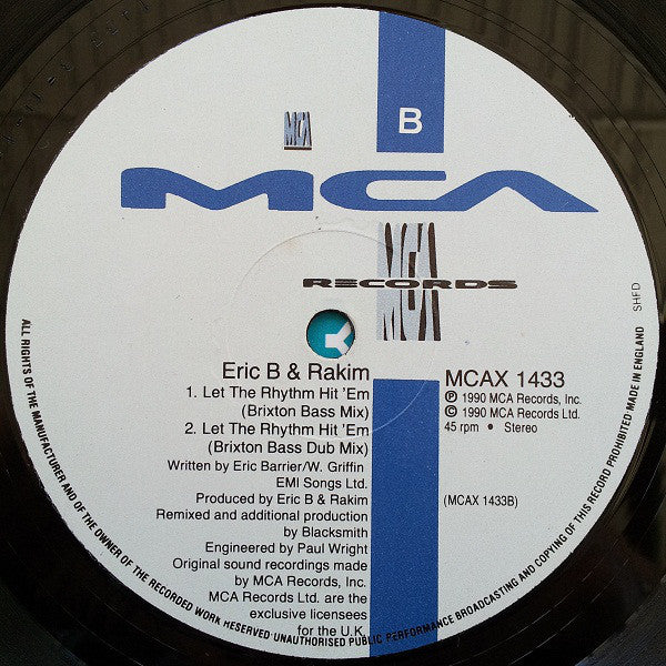 Eric B. & Rakim : Let The Rhythm Hit 'Em - The Blacksmith Remix Vol. 2 (12")