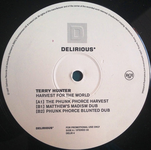 Terry Hunter : Harvest For The World (12", Promo)