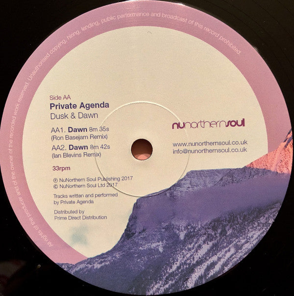 Private Agenda : Dusk & Dawn (12")