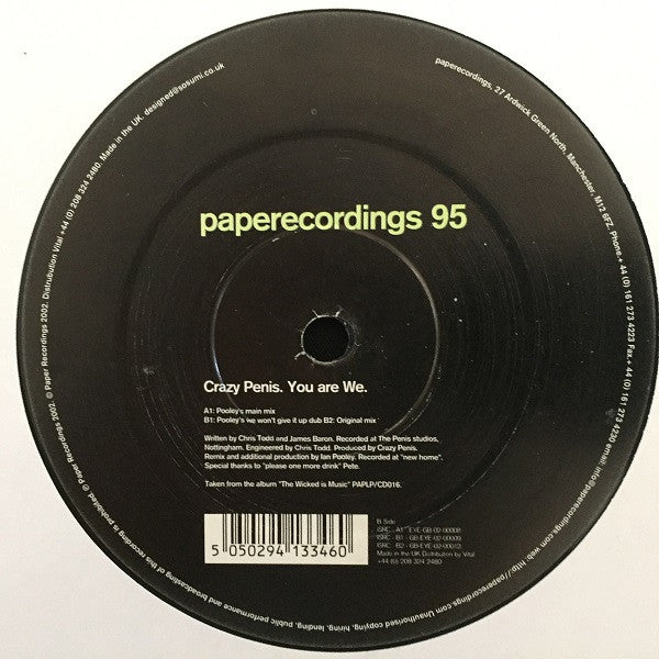 Crazy Penis : You Are We (12")