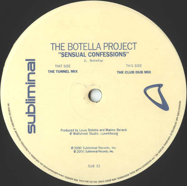 The Botella Project* : Sensual Confessions (12")
