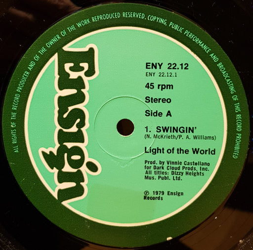 Light Of The World : Swingin' (12", Single)