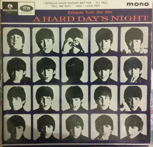 The Beatles : Extracts From The Film A Hard Day's Night (7", EP, Mono)