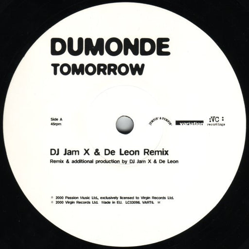 DJ Jam X & De Leon* Present DuMonde : Tomorrow (DJ Jam X & De Leon & Lange Remixes) (12")