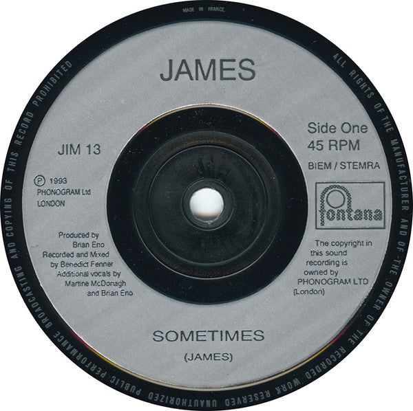 James : Sometimes (7", Single)