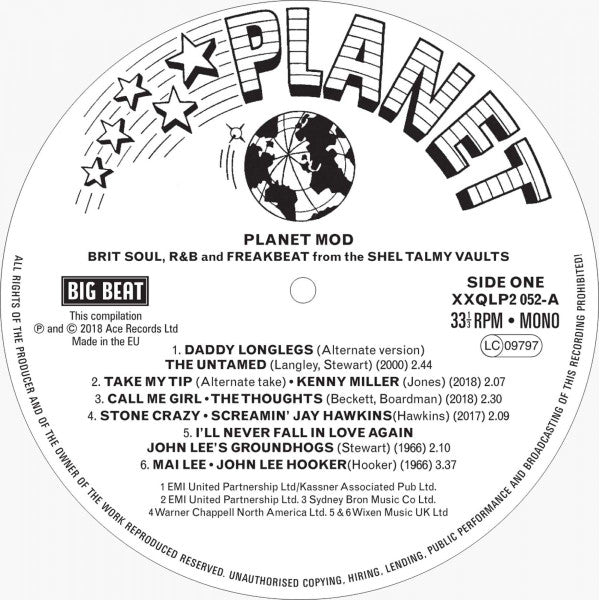 Various : Planet Mod (Brit Soul, R&B And Freakbeat From The Shel Talmy Vaults) (2xLP, Comp, Mono, Red)