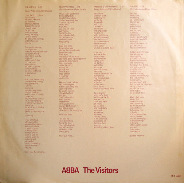 ABBA : The Visitors (LP, Album)