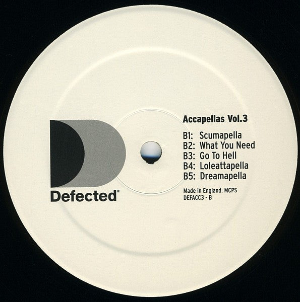 Various : Defected Accapellas Vol.3 (12", Ltd)