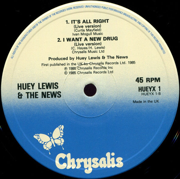 Huey Lewis And The News* : The Power Of Love (12", Single)