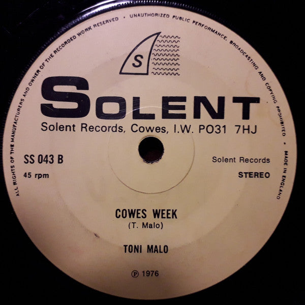 Toni Malo : The Ferry To The Isle Of Wight / Cowes Week (7")