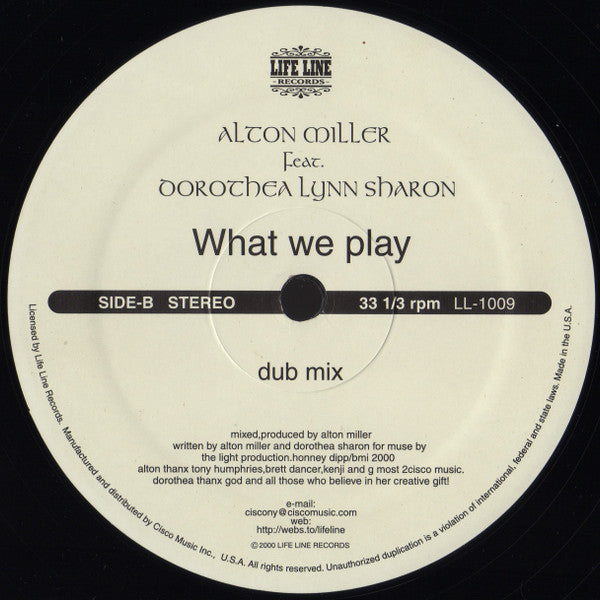 Alton Miller Feat. Dorothea Lynn Sharon : Glory (12")