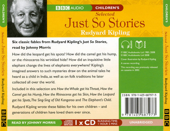Rudyard Kipling Read By Johnny Morris (3) : Selected Just So Stories (CD, RE)