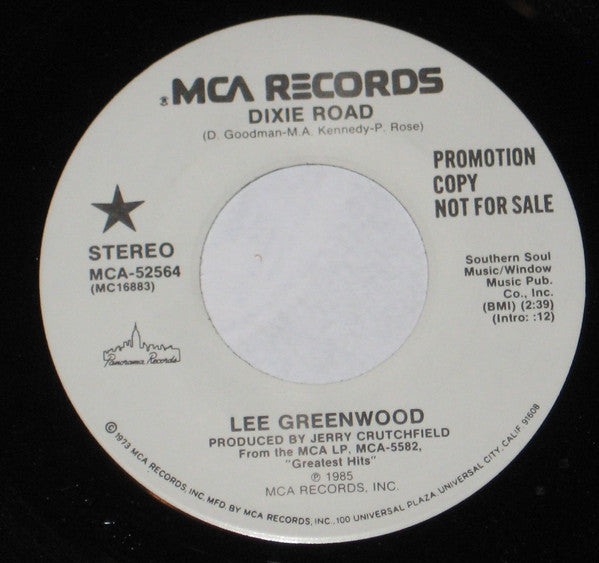 Lee Greenwood : Dixie Road (7", Promo)