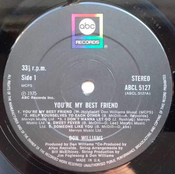 Don Williams (2) : You're My Best Friend (LP, Album)