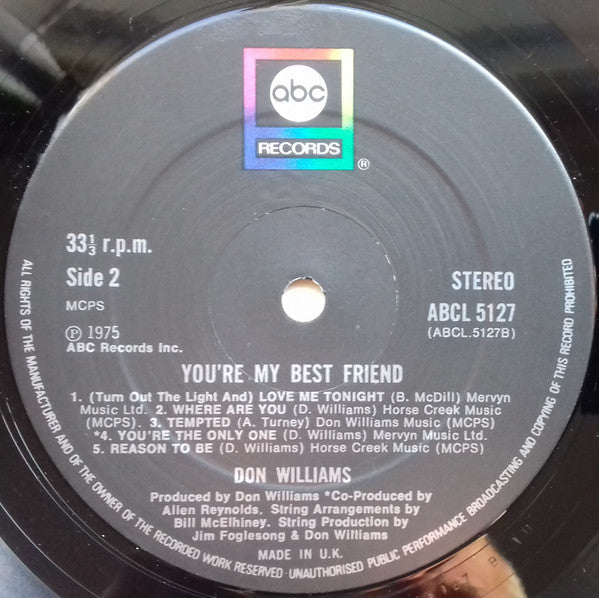 Don Williams (2) : You're My Best Friend (LP, Album)