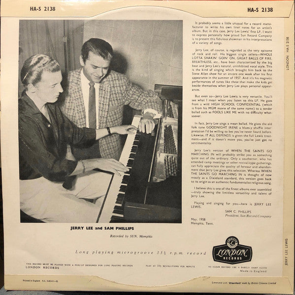 Jerry Lee Lewis : Jerry Lee Lewis (LP, Album, RP)