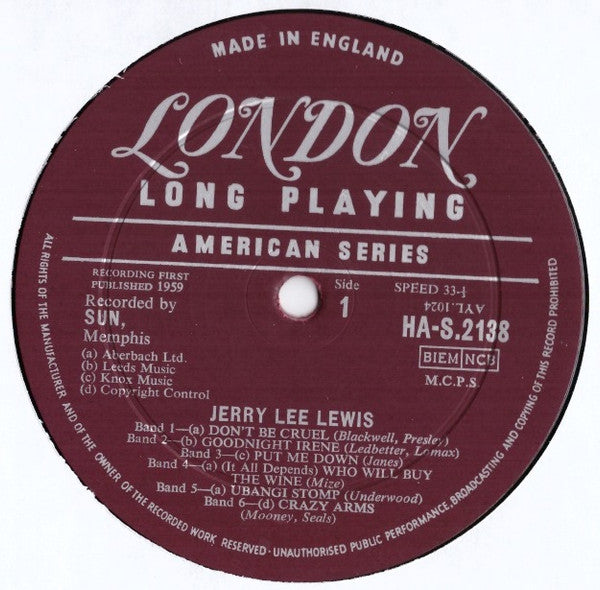 Jerry Lee Lewis : Jerry Lee Lewis (LP, Album, RP)