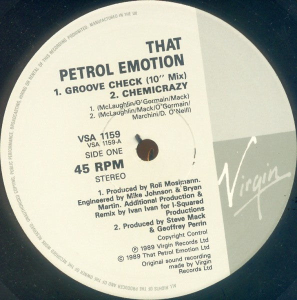 That Petrol Emotion : Groove Check E.P. (10", EP)