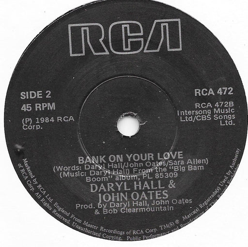 Daryl Hall & John Oates : Method Of Modern Love (7")