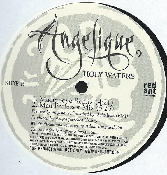 Angelique* : Holy Waters (12", Promo)