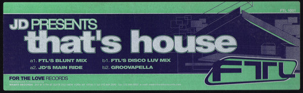 JD (74) : That's House (12")
