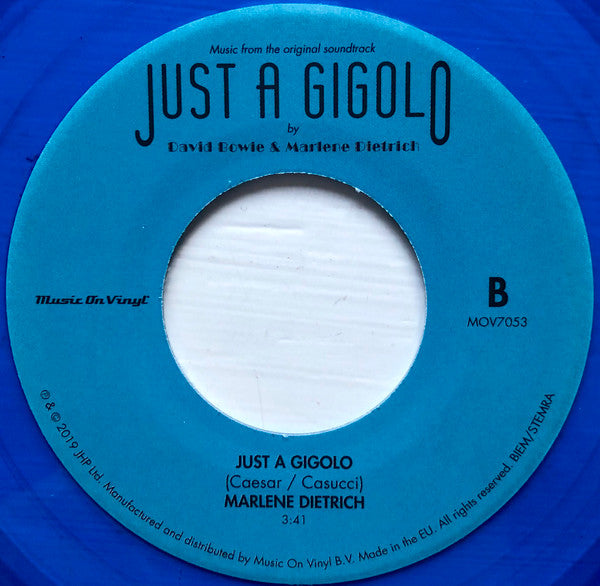 David Bowie & Marlene Dietrich : Music From The Original Soundtrack Just A Gigolo (7", RSD, Single, Ltd, Num, Blu)